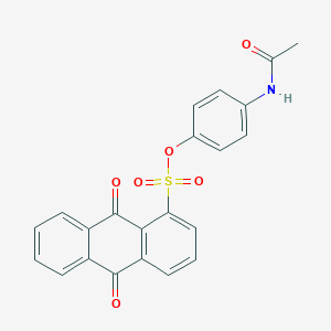 4-(Acetylamino)phenyl 9,10-dioxo-9,10-dihydro-1-anthracenesulfonate