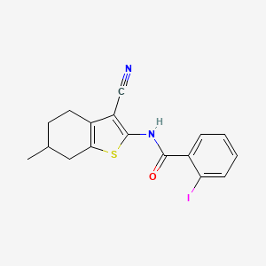 molecular formula C17H15IN2OS B4090343 N-(3-cyano-6-methyl-4,5,6,7-tetrahydro-1-benzothien-2-yl)-2-iodobenzamide 