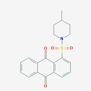 molecular formula C20H19NO4S B409036 1-((4-Methylpiperidin-1-yl)sulfonyl)anthracene-9,10-dione CAS No. 361180-04-3