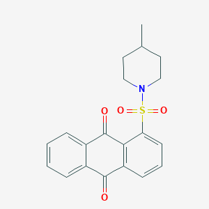 molecular formula C20H19NO4S B409036 1-((4-Methylpiperidin-1-yl)sulfonyl)anthracen-9,10-dion CAS No. 361180-04-3