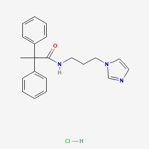 molecular formula C21H24ClN3O B4090370 N-[3-(1H-imidazol-1-yl)propyl]-2,2-diphenylpropanamide hydrochloride 