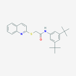 N-(3,5-ditert-butylphenyl)-2-(2-quinolinylsulfanyl)acetamide