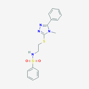 N-{2-[(4-methyl-5-phenyl-4H-1,2,4-triazol-3-yl)sulfanyl]ethyl}benzenesulfonamide