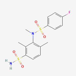 3-[[(4-fluorophenyl)sulfonyl](methyl)amino]-2,4-dimethylbenzenesulfonamide