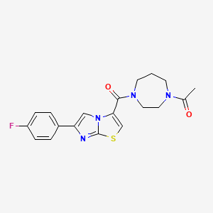 3-[(4-acetyl-1,4-diazepan-1-yl)carbonyl]-6-(4-fluorophenyl)imidazo[2,1-b][1,3]thiazole