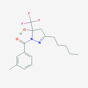 1-[(3-methylphenyl)carbonyl]-3-pentyl-5-(trifluoromethyl)-4,5-dihydro-1H-pyrazol-5-ol