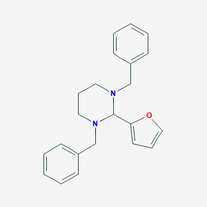 molecular formula C22H24N2O B409051 1,3-Dibenzyl-2-furan-2-yl-hexahydro-pyrimidine 