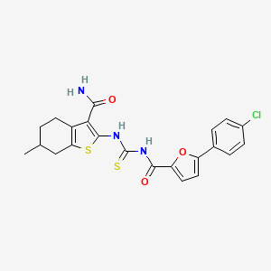 N-({[3-(aminocarbonyl)-6-methyl-4,5,6,7-tetrahydro-1-benzothien-2-yl]amino}carbonothioyl)-5-(4-chlorophenyl)-2-furamide