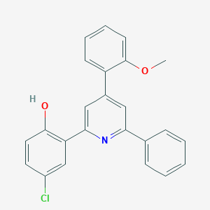molecular formula C24H18ClNO2 B409052 4-Chloro-2-{4-[2-(methyloxy)phenyl]-6-phenylpyridin-2-yl}phenol CAS No. 330559-11-0