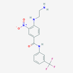 molecular formula C16H15F3N4O3 B4090533 4-(2-aminoethylamino)-3-nitro-N-[3-(trifluoromethyl)phenyl]benzamide 