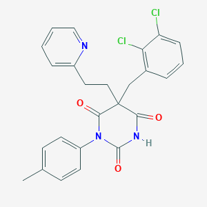 5-(2,3-dichlorobenzyl)-1-(4-methylphenyl)-5-[2-(2-pyridinyl)ethyl]-2,4,6(1H,3H,5H)-pyrimidinetrione