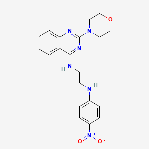 molecular formula C20H22N6O3 B4090545 N-[2-(4-morpholinyl)-4-quinazolinyl]-N'-(4-nitrophenyl)-1,2-ethanediamine 