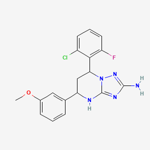 7-(2-chloro-6-fluorophenyl)-5-(3-methoxyphenyl)-4,5,6,7-tetrahydro[1,2,4]triazolo[1,5-a]pyrimidin-2-amine