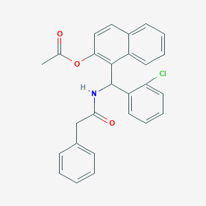 Acetic acid 1-[(2-chloro-phenyl)-phenylacetylamino-methyl]-naphthalen-2-yl ester
