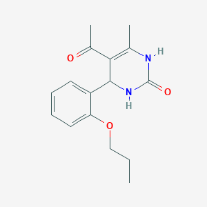 molecular formula C16H20N2O3 B4090562 5-acetyl-6-methyl-4-(2-propoxyphenyl)-3,4-dihydro-2(1H)-pyrimidinone 