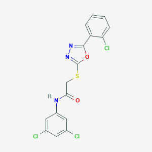 2-[[5-(2-chlorophenyl)-1,3,4-oxadiazol-2-yl]sulfanyl]-N-(3,5-dichlorophenyl)acetamide