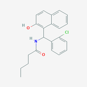 molecular formula C22H22ClNO2 B409062 N-[(2-chlorophenyl)(2-hydroxy-1-naphthyl)methyl]pentanamide 