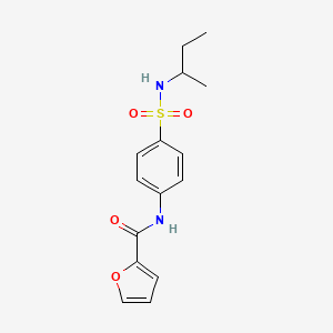 molecular formula C15H18N2O4S B4090630 N-[4-(butan-2-ylsulfamoyl)phenyl]furan-2-carboxamide 