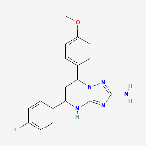 5-(4-fluorophenyl)-7-(4-methoxyphenyl)-4,5,6,7-tetrahydro[1,2,4]triazolo[1,5-a]pyrimidin-2-amine