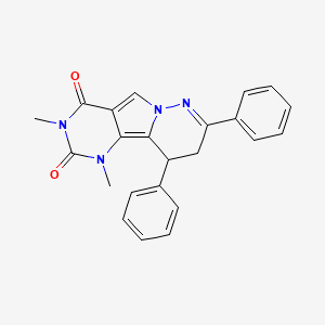 molecular formula C23H20N4O2 B4090666 3,5-dimethyl-11,13-diphenyl-3,5,9,10-tetrazatricyclo[7.4.0.02,7]trideca-1,7,10-triene-4,6-dione 