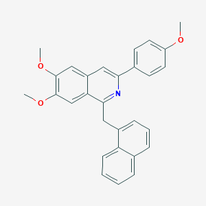 molecular formula C29H25NO3 B409068 6,7-Dimethoxy-3-(4-methoxyphenyl)-1-(naphthalen-1-ylmethyl)isoquinoline CAS No. 332177-79-4