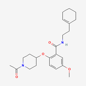 2-[(1-acetyl-4-piperidinyl)oxy]-N-[2-(1-cyclohexen-1-yl)ethyl]-5-methoxybenzamide