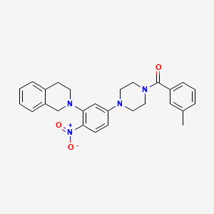 2-{5-[4-(3-methylbenzoyl)-1-piperazinyl]-2-nitrophenyl}-1,2,3,4-tetrahydroisoquinoline