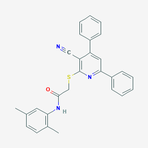 2-(3-Cyano-4,6-diphenyl-pyridin-2-ylsulfanyl)-N-(2,5-dimethyl-phenyl)-acetamide