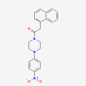 molecular formula C22H21N3O3 B4090704 2-Naphthalen-1-yl-1-[4-(4-nitrophenyl)piperazin-1-yl]ethanone 