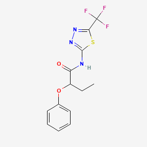 2-phenoxy-N-[5-(trifluoromethyl)-1,3,4-thiadiazol-2-yl]butanamide