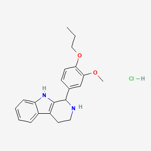 molecular formula C21H25ClN2O2 B4090724 1-(3-methoxy-4-propoxyphenyl)-2,3,4,9-tetrahydro-1H-beta-carboline hydrochloride 