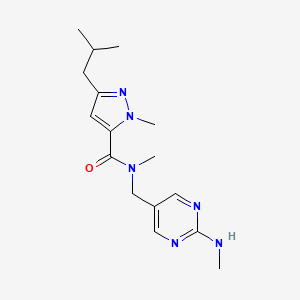 3-isobutyl-N,1-dimethyl-N-{[2-(methylamino)pyrimidin-5-yl]methyl}-1H-pyrazole-5-carboxamide