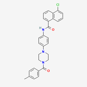 5-chloro-N-(4-{4-[(4-methylphenyl)carbonyl]piperazin-1-yl}phenyl)naphthalene-1-carboxamide