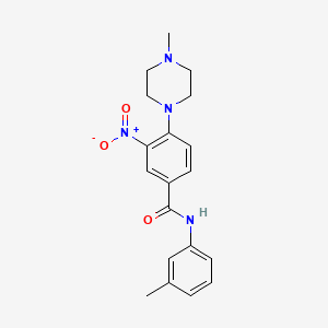 N-(3-methylphenyl)-4-(4-methylpiperazin-1-yl)-3-nitrobenzamide