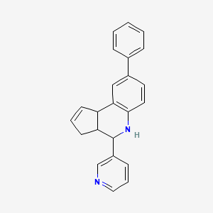 molecular formula C23H20N2 B4090761 8-phenyl-4-(3-pyridinyl)-3a,4,5,9b-tetrahydro-3H-cyclopenta[c]quinoline 