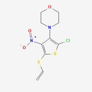 molecular formula C10H11ClN2O3S2 B4090776 4-[2-chloro-4-nitro-5-(vinylthio)-3-thienyl]morpholine 