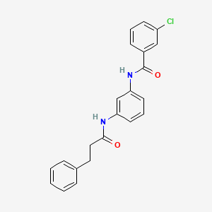 3-chloro-N-{3-[(3-phenylpropanoyl)amino]phenyl}benzamide