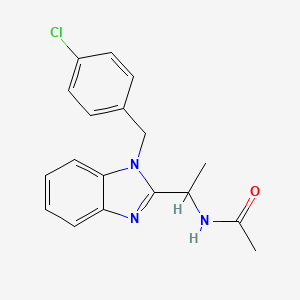 molecular formula C18H18ClN3O B4090804 N-(1-{1-[(4-CHLOROPHENYL)METHYL]-1H-1,3-BENZODIAZOL-2-YL}ETHYL)ACETAMIDE 