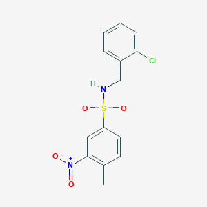 N-(2-chlorobenzyl)-4-methyl-3-nitrobenzenesulfonamide