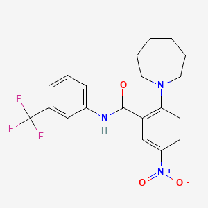 2-(azepan-1-yl)-5-nitro-N-[3-(trifluoromethyl)phenyl]benzamide