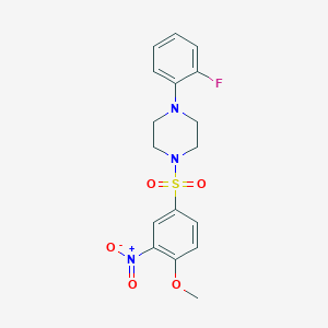 1-(2-fluorophenyl)-4-[(4-methoxy-3-nitrophenyl)sulfonyl]piperazine