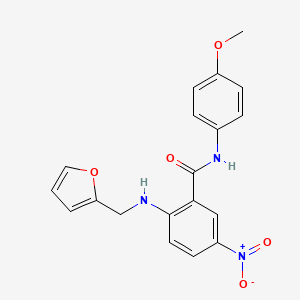 2-(furan-2-ylmethylamino)-N-(4-methoxyphenyl)-5-nitrobenzamide