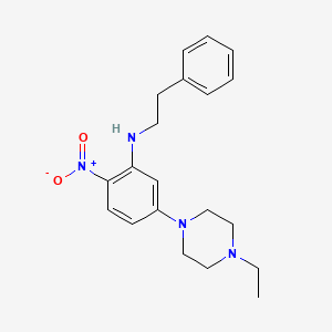 5-(4-ethyl-1-piperazinyl)-2-nitro-N-(2-phenylethyl)aniline