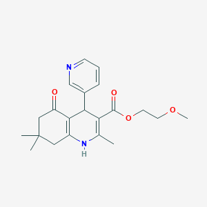 2,7,7-Trimethyl-5-oxo-4-pyridin-3-yl-1,4,5,6,7,8-hexahydro-quinoline-3-carboxylic acid 2-methoxy-ethyl ester