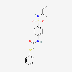 N-[4-(butan-2-ylsulfamoyl)phenyl]-2-(phenylsulfanyl)acetamide