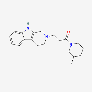 molecular formula C20H27N3O B4090874 2-[3-(3-methylpiperidin-1-yl)-3-oxopropyl]-2,3,4,9-tetrahydro-1H-beta-carboline 