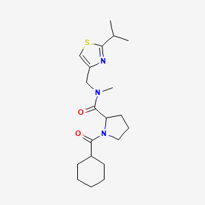 1-(cyclohexylcarbonyl)-N-[(2-isopropyl-1,3-thiazol-4-yl)methyl]-N-methylpyrrolidine-2-carboxamide