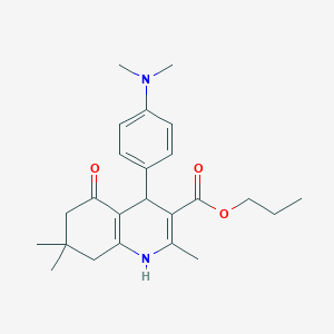 Propyl 4-[4-(dimethylamino)phenyl]-2,7,7-trimethyl-5-oxo-1,4,5,6,7,8-hexahydro-3-quinolinecarboxylate