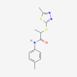 N-(4-methylphenyl)-2-[(5-methyl-1,3,4-thiadiazol-2-yl)sulfanyl]propanamide