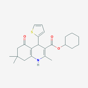 molecular formula C23H29NO3S B409090 Cyclohexyl 2,7,7-trimethyl-5-oxo-4-(2-thienyl)-1,4,5,6,7,8-hexahydro-3-quinolinecarboxylate 